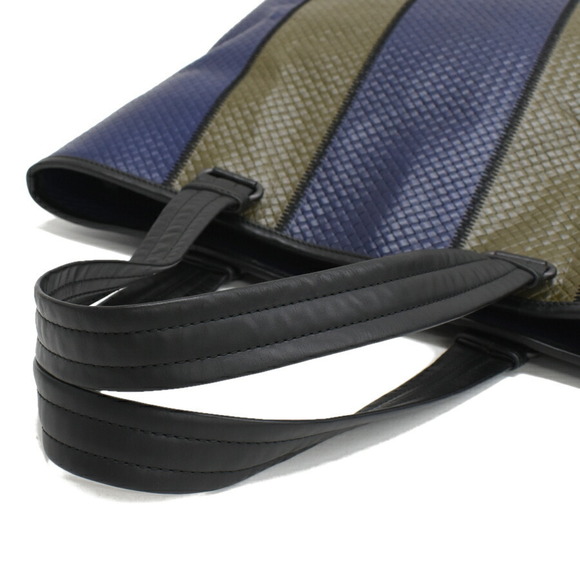 Bottega Veneta Intreccio Mirage Leather Tote Bag Blue Khaki Green Orange - Picture 7 of 9